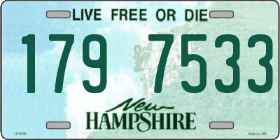 NH license plate 1797533
