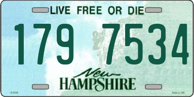 NH license plate 1797534