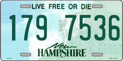 NH license plate 1797536