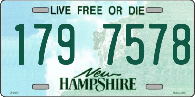 NH license plate 1797578