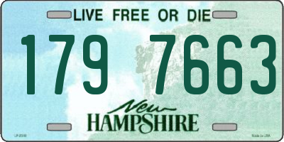 NH license plate 1797663