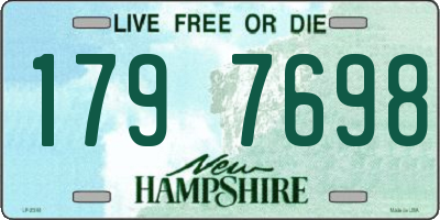 NH license plate 1797698