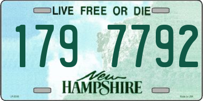 NH license plate 1797792