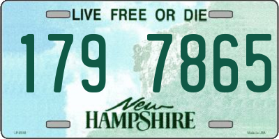 NH license plate 1797865