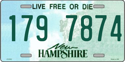 NH license plate 1797874
