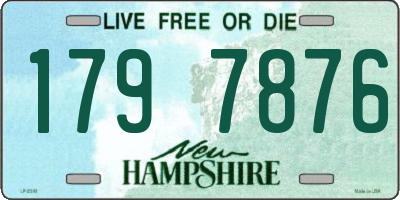 NH license plate 1797876