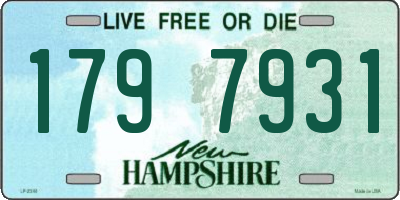 NH license plate 1797931