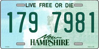 NH license plate 1797981