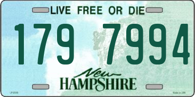 NH license plate 1797994