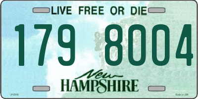 NH license plate 1798004