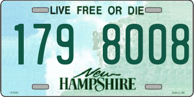 NH license plate 1798008