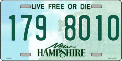 NH license plate 1798010