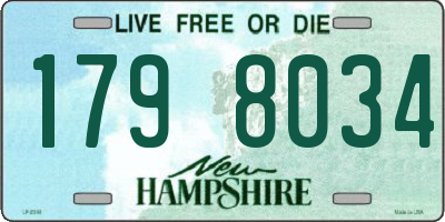 NH license plate 1798034