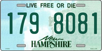 NH license plate 1798081