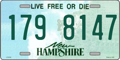 NH license plate 1798147