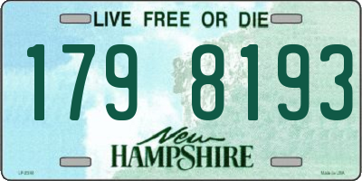 NH license plate 1798193