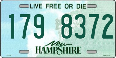 NH license plate 1798372