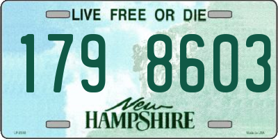 NH license plate 1798603