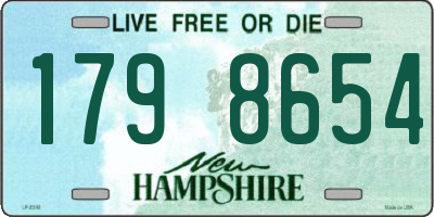 NH license plate 1798654