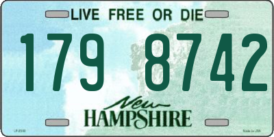 NH license plate 1798742