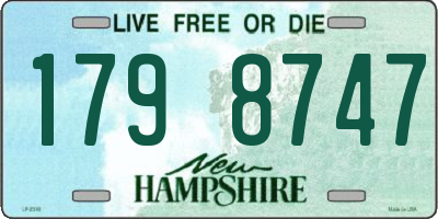 NH license plate 1798747