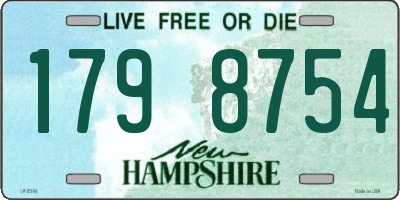 NH license plate 1798754