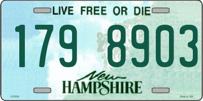 NH license plate 1798903
