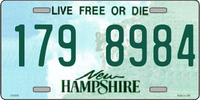 NH license plate 1798984