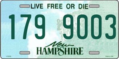 NH license plate 1799003