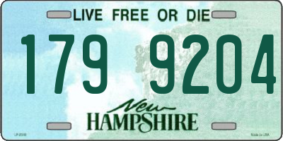 NH license plate 1799204