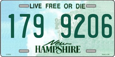 NH license plate 1799206