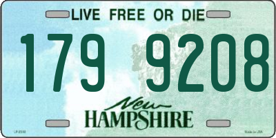 NH license plate 1799208