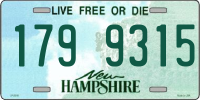 NH license plate 1799315