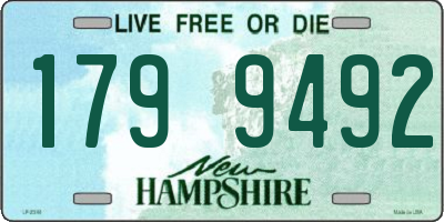 NH license plate 1799492