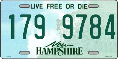 NH license plate 1799784