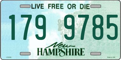 NH license plate 1799785