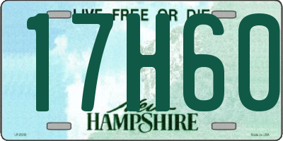 NH license plate 17H60