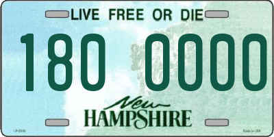 NH license plate 1800000