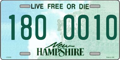 NH license plate 1800010