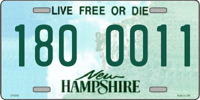 NH license plate 1800011