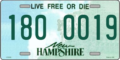 NH license plate 1800019