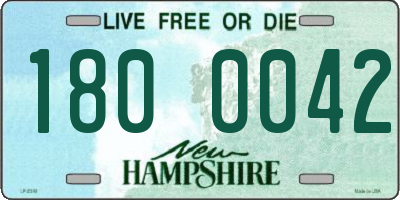 NH license plate 1800042