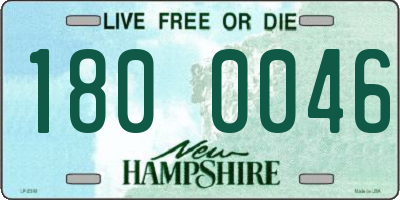 NH license plate 1800046