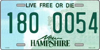 NH license plate 1800054
