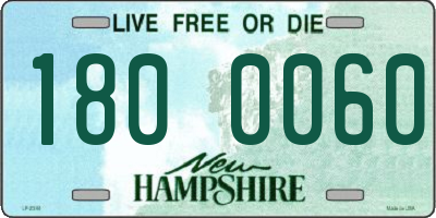 NH license plate 1800060