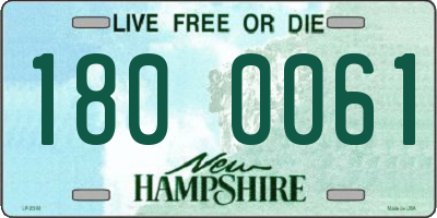 NH license plate 1800061