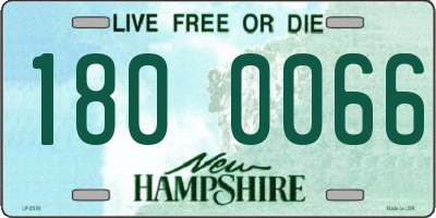 NH license plate 1800066