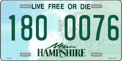 NH license plate 1800076
