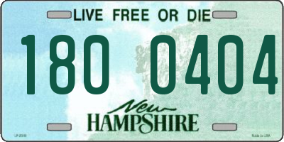 NH license plate 1800404