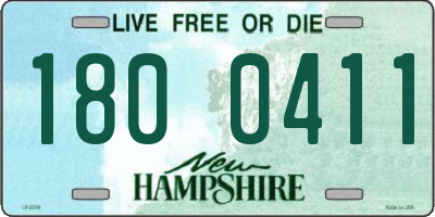 NH license plate 1800411